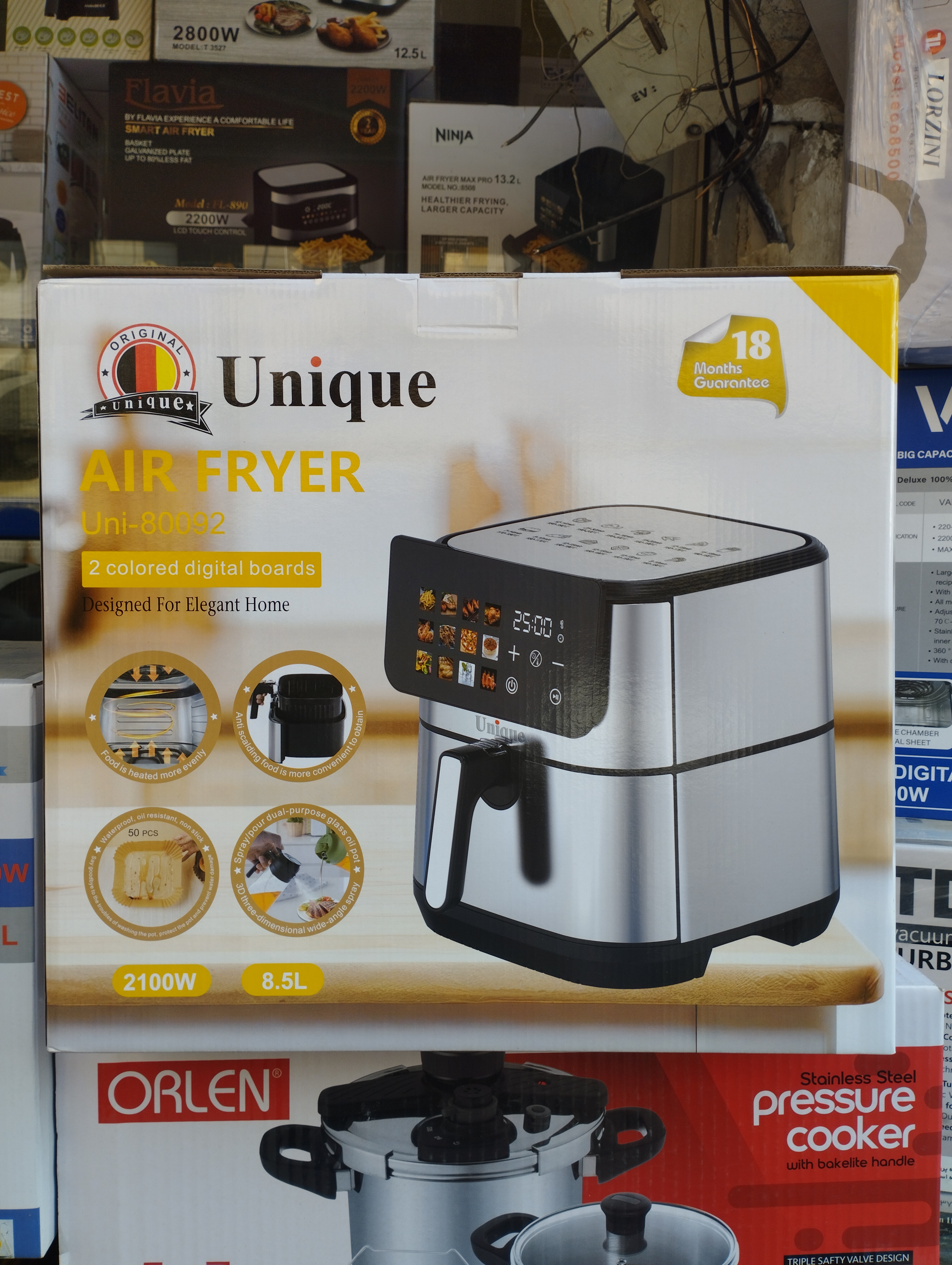 سرخکن بدون روغن (هواپز) یونیک مدل Uni_80092 تمام استیل